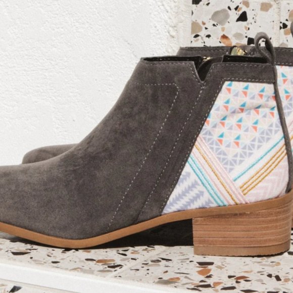 Inkkas Tesse Bootie -- Ethical, Geometric, Patterned Boots - Picture 2 of 8